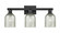 Arcadia Three Light Bath Vanity in Matte Black (405|7163WBKG259)