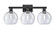 Arcadia Three Light Bath Vanity in Matte Black (405|7163WBKG1248)