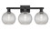 Arcadia Three Light Bath Vanity in Matte Black (405|7163WBKG122C8CL)