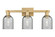 Arcadia Three Light Bath Vanity in Brushed Brass (405|7163WBBG257)