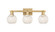 Arcadia Three Light Bath Vanity in Brushed Brass (405|7163WBBG12166WM)