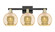 Arcadia Three Light Bath Vanity in Black Antique Brass (405|7163WBABG1288)