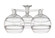 Arcadia Three Light Semi-Flush Mount in Brushed Satin Nickel (405|7163FSNG55610CL)