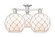 Arcadia Three Light Semi-Flush Mount in Brushed Satin Nickel (405|7163FSNG12110RW)