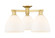 Arcadia Three Light Semi-Flush Mount in Satin Gold (405|7163FSGGBD91)
