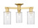 Arcadia Three Light Semi-Flush Mount in Satin Gold (405|7163FSGG802)