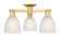 Arcadia Three Light Semi-Flush Mount in Satin Gold (405|7163FSGG381)