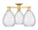 Arcadia Three Light Semi-Flush Mount in Satin Gold (405|7163FSGG372)
