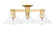 Arcadia Three Light Semi-Flush Mount in Satin Gold (405|7163FSGG132)