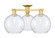 Arcadia Three Light Semi-Flush Mount in Satin Gold (405|7163FSGG12410)