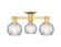 Arcadia Three Light Semi-Flush Mount in Satin Gold (405|7163FSGG12156)