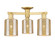 Arcadia Three Light Semi-Flush Mount in Satin Gold (405|7163FSGG116)