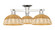 Arcadia Three Light Semi-Flush Mount in Polished Nickel (405|7163FPNNBD29NAT)