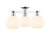 Arcadia Three Light Semi-Flush Mount in Polished Chrome (405|7163FPCG12178WV)