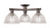 Arcadia Three Light Semi-Flush Mount in Oil Rubbed Bronze (405|7163FOBG422)