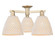 Arcadia Three Light Semi-Flush Mount in Champagne Bronze (405|7163FCBNBD9NAT)