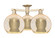 Arcadia Three Light Semi-Flush Mount in Champagne Bronze (405|7163FCBG12810)