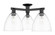 Arcadia Three Light Semi-Flush Mount in Matte Black (405|7163FBKGBD92)