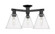 Arcadia Three Light Semi-Flush Mount in Matte Black (405|7163FBKGBC84)