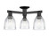 Arcadia Three Light Semi-Flush Mount in Matte Black (405|7163FBKG442)