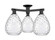 Arcadia Three Light Semi-Flush Mount in Matte Black (405|7163FBKG372)