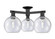 Arcadia Three Light Semi-Flush Mount in Matte Black (405|7163FBKG1248)