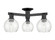 Arcadia Three Light Semi-Flush Mount in Matte Black (405|7163FBKG1246)