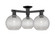 Arcadia Three Light Semi-Flush Mount in Matte Black (405|7163FBKG122C8CL)