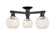 Arcadia Three Light Semi-Flush Mount in Matte Black (405|7163FBKG12166WM)