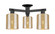 Arcadia Three Light Semi-Flush Mount in Matte Black (405|7163FBKG116)