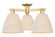 Arcadia Three Light Semi-Flush Mount in Brushed Brass (405|7163FBBNBD9NAT)