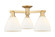 Arcadia Three Light Semi-Flush Mount in Brushed Brass (405|7163FBBGBD751)