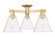Arcadia Three Light Semi-Flush Mount in Brushed Brass (405|7163FBBGBC82)