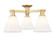 Arcadia Three Light Semi-Flush Mount in Brushed Brass (405|7163FBBGBC81)