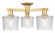 Arcadia Three Light Semi-Flush Mount in Brushed Brass (405|7163FBBG402)