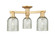 Arcadia Three Light Semi-Flush Mount in Brushed Brass (405|7163FBBG259)