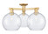 Arcadia Three Light Semi-Flush Mount in Brushed Brass (405|7163FBBG12410)