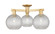 Arcadia Three Light Semi-Flush Mount in Brushed Brass (405|7163FBBG122C8CL)