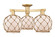 Arcadia Three Light Semi-Flush Mount in Brushed Brass (405|7163FBBG1218RB)