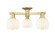 Arcadia Three Light Semi-Flush Mount in Brushed Brass (405|7163FBBG12176WV)