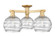 Arcadia Three Light Semi-Flush Mount in Brushed Brass (405|7163FBBG12138CL)