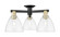 Arcadia Three Light Semi-Flush Mount in Black Antique Brass (405|7163FBABGBD752)