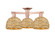 Arcadia Three Light Semi-Flush Mount in Antique Copper (405|7163FACRBD8NAT)