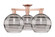 Arcadia Three Light Semi-Flush Mount in Antique Copper (405|7163FACG55610SM)