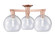 Arcadia Three Light Semi-Flush Mount in Antique Copper (405|7163FACG1248)