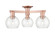 Arcadia Three Light Semi-Flush Mount in Antique Copper (405|7163FACG1226)