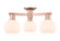 Arcadia Three Light Semi-Flush Mount in Antique Copper (405|7163FACG1216)