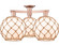 Arcadia Three Light Semi-Flush Mount in Antique Copper (405|7163FACG12110RB)