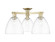 Arcadia Three Light Semi-Flush Mount in Antique Brass (405|7163FABGBD92)