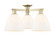 Arcadia Three Light Semi-Flush Mount in Antique Brass (405|7163FABGBD91)